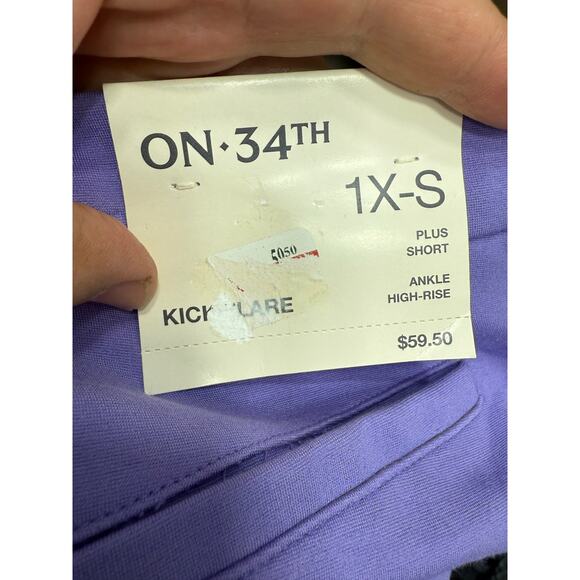 Women's Plus Pants sz 1X Macy's On 34th Lilac NEW # H746 - Picture 9 of 10